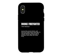 Rookie Firefighter Definition First Responder Text Art Case for iPhone X/XS