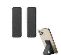 Rookii Cell Phone Finger Grip Strap Holder for Hand,Telescopic Phone Loops for Back of Phone Silicone Kickstand Cell Phone Strap Grip Holder for Most Mobile Phones (Black)