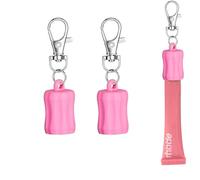 Rookii Keychain Holder for Lip Gloss Summer Fridays,Lip Balm Holder Keychain,Portable Lipgloss Case for Women & Moms 2Pcs, pink, L