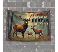 Room Accessories for Teen Boys Alaska'S Wild Adventure: Chumavik Son Hunter's Elk Expedition Tapestry Cave Man Bar Outdoor Bar Decor(75X100CM)