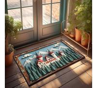 Room Accessories For Teen Boys Castle In The Mountains: A 3D Artistic Rendering Doormat Large Outdoor Rug Funny Front Door Mat Outdoor(65X90CM)