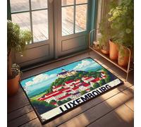 Room Accessories For Teen Boys Castle On The Hill: A Scenic View Of Luxembourg Doormat Funny House Decor Camper Decor(65X90CM)