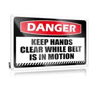 Room Accessories For Teen Boys Danger Keep Hands Clear While Belt Is In Motion Tin Sign Pool Zone Tin Sign Dorm Door Sign(30X40CM)