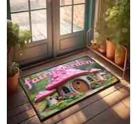 Room Accessories For Teen Boys Magical Mushroom House In A Fantasy Fairy Garden Doormat Funny House Decor Camper Decor(40X60CM)