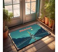 Room Accessories For Teen Boys Midnight In Paris: Eiffel Tower Reflections Under Full Moon Doormat Large Outdoor Rug Funny Front Door Mat Outdoor(50X80CM)