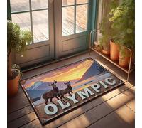 Room Accessories For Teen Boys Olympic Sunset: Deer On The Beach With Snow-Capped Mountains In T Doormat Funny House Decor Camper Decor(40X60CM)