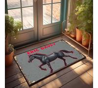 Room Accessories For Teen Boys Rustic Sign With Black Horse Illustration Doormat Funny House Decor Camper Decor(50X80CM)
