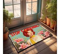 Room Accessories For Teen Boys Vintage Garden Inspiration: Stop And Smell The Flowers! Doormat Large Outdoor Rug Funny Front Door Mat Outdoor(50X80CM)
