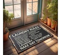 Room Accessories For Teen Boys Vintage Laundry Rules Sign: A Fun Guide To Washing Clothes Doormat Large Outdoor Rug Funny Front Door Mat Outdoor(50X80CM)