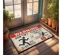 Room Accessories For Teen Boys Warning: Tools Are Off-Limits - Danger Ahead! Doormat Large Outdoor Rug Funny Front Door Mat Outdoor(50X80CM)