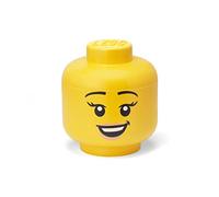 Room Copenhagen Iconic Storage Head Large, Stackable Storage Box, 8,5 L, Yellow, Happy Girl