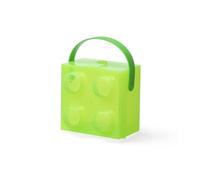 Room Copenhagen LEGO Box with Handle, Portable Storage Box, Translucent Light Green (Translucent Green)