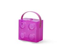 Room Copenhagen LEGO Box with Handle, Portable Storage Box, Translucent Purple