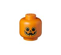 Room Copenhagen LEGO Iconic Storage Head Small, Stackable Storage Box, 2,0 L, Orange, Pumpkin