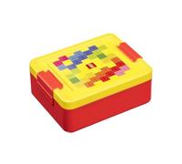 Room Copenhagen Lego Lunch Box with compartments - Brick Pattern, Durable & Fun for Kids, Yellow & Red, Dishwasher Safe, Perfect for Meal Prep, Snacks, and Travel