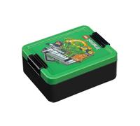Room Copenhagen Lego Lunch Box with compartments - Ninjago Design, Durable & Fun for Kids, Green & Black, Dishwasher Safe, Perfect for Meal Prep, Snacks, and Travel