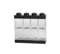 Room Copenhagen LEGO Minifigure Display Case, Stackable Storage Container for Collectible Figurines, 4 Stud, Black