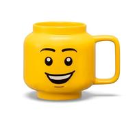 Room Copenhagen LEGO Minifigure Head Ceramic Mug, 9.0 Ounces, Yellow