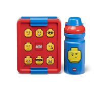 LEGO® ICONIC Classic snack set (bottle and box) - red/blue