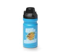 Room Copenhagen LEGO Ninjago Drinking Bottle - 390 ml, Durable PP/Silicone - Fun and Practical Kids Water Bottle with Covered Spout, Sports Water Bottle, Dark Azur & Black