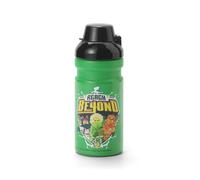 Room Copenhagen LEGO Ninjago Drinking Bottle - 390 ml, PP/Silicone - Fun and Practical Kids Water Bottle with Covered Spout, Sports Water Bottle, Green and Black