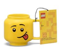 Room Copenhagen Lego Silly Boy 9 Ounce Ceramic Mug | Fun yellow 266 ml novelty tea mug featuring iconic face design. Durable stoneware, dishwasher and microwave safe
