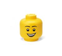 Room Copenhagen - LEGO® Storage Box Head Small, Happy Boy - Yellow