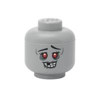 Room Copenhagen LEGO Storage Head (Small) Zombie - Kids’ Toy Storage Box with Lid, Stackable Organizer, Stackable & Playful Design