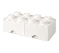 Room Copenhagen - LEGO® Storage With 2 Drawers 8 Knobs, White - White