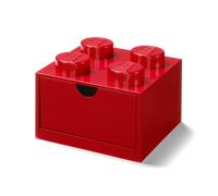 (Red) Lego Brick Storage Desk Drawer 4