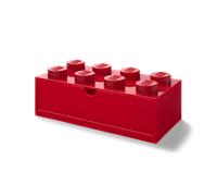 Room Copenhagen - LEGO® Storage With Drawer 8 Knobs Small, Red - Red