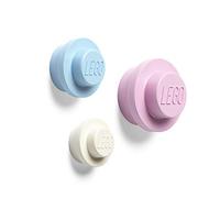 LEGO Room Copenhagen Wall Hangers, 3 Pieces (White, Light Blue, Pink)