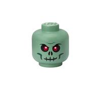 Room Copenhagen - LEGO® Storage Box Head Small, Green Skeleton - White