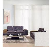 Room Darkening Vertical Blinds for Home, Vertical Window Blinds for Sliding Glass Doors, Reversible Slats, Privacy Shades for Patio Doors & Large Windows, UV Protection(White,W320xH340cm)