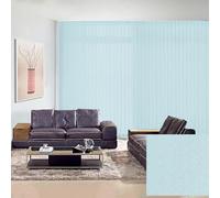 Room Darkening Vertical Blinds for Home, Vertical Window Blinds for Sliding Glass Doors, Reversible Slats, Privacy Shades for Patio Doors & Large Windows, UV Protection(Light blue,W100xH360cm)