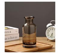 Room Decor Amber Bud Vase Cylinder Glass Vases Decorative For Home Decor Tabletop Centerpieces Interior Designer Gifts(C)
