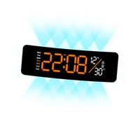 Room Decor Digital Clock with Restful Use, Wall Mounted LED Time Screen and Soft Backlight for Bedroom Study Digital Clock Quiet Wall Large Led Time Display Decorative Glow Mounted Room Decor