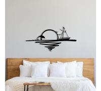 Room Decor - Home Decor - Garden Ornaments - Bedroom Decor - Decorative Home Accessories - Garden Decorations - Living Room Accessories - Wall Decor - Metal Wall Art - Sunrise (75X37 cm)