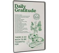 Room Decor Metal Tin Sign Aesthetic Daily Gratitude Inspirational for Green Boho Home and Office Tin Sign Home Decor Metal Signs Wall Decor 6 * 8 inch