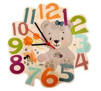 Room Decoration Wall Clock Bear Natural WxLxH 245x40x245mm NEW