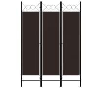 vidaXL 3-Panel Room Divider Brown 120x180 cm Wall Partition Screen Separator