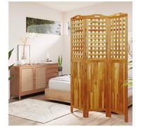 Room Divider 3-Panel Solid Acacia Natural 121.5x2x180cm Foldable Privacy Screen