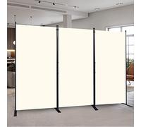 Room Divider 6FT Portable Room Dividers and Folding Privacy Screens, Fabric Divider for Room Separation, Partition Room Dividers Freestanding Wall Divider Screen Studio (Beige, 3 Panel-102'')