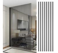Room divider,8 Pack Room Divider Partition Post Wooden Slats,Partition Column Versatile Space Separator(Black,H150cm/59in)
