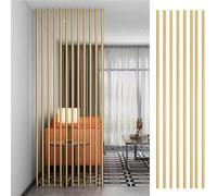 Room divider,8 Pack Room Divider Partition Post Wooden Slats,Partition Column Versatile Space Separator(Gold,H-235cm/92.5in)