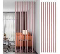 Room divider,8 Pack Room Divider Partition Post Wooden Slats,Partition Column Versatile Space Separator(Rose Gold,H-210cm/82.6in)