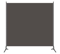 Room Divider Anthracite 175x180 cm Fabric (100% Polyester) Iron Foldable Single