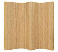 Room Divider Bamboo 250x165 cm Natural Berkfield Home Beige One Size