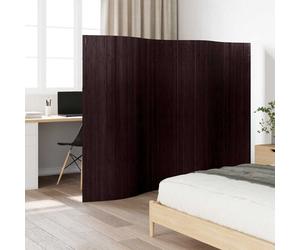 Room divider bamboo dark brown 250x165cm 2mm slat 17mm indoor eco privacy screen