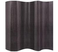 Room Divider Bamboo Grey 250x165 cm Opaque Polyester-Backed 3mm Natural Privacy